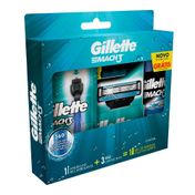 Kit Gillette Mach3 Regular Aqua-Grip + 2 Cargas + Gel de Barbear Complete Defense 72 ml