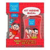 Kit Higiene Bucal Boni Kids Mônica Gel Dental 50g + Enxaguatório Bucal 250ml