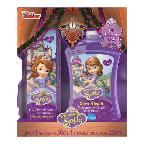 Kit Higiene Bucal Boni Kids Princesinha Sofia Gel Dental 50g + Enxaguatório Bucal 250ml Kit Higiene Bucal Boni Kids Princesinha Sofia Gel Dental 50g + Enxaguatório Bucal 250ml