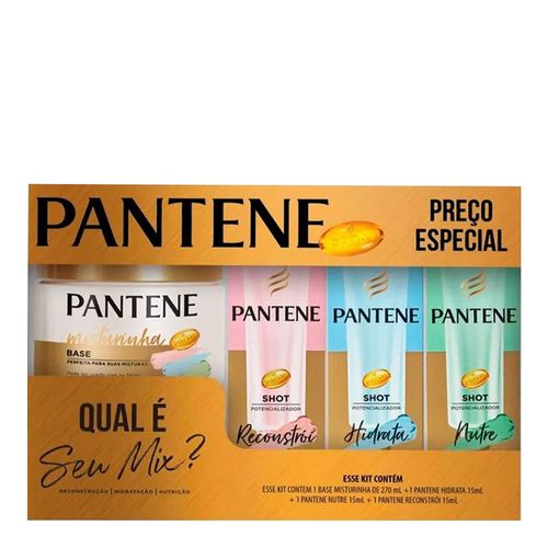 Kit Pantene Misturinha 3 Ampolas 15ml + Creme Base 270ml Kit Pantene Misturinha 3 Ampolas 15ml + Creme Base 270ml
