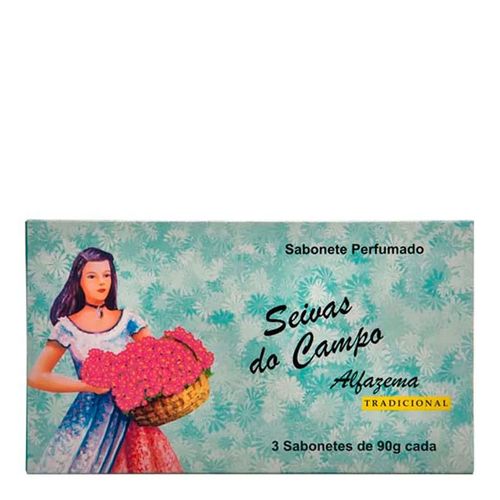Kit Sabonete Alfazema Seivas do Campo Tradicional 3 Unidades Kit Sabonete Alfazema Seivas do Campo Tradicional 3 Unidades