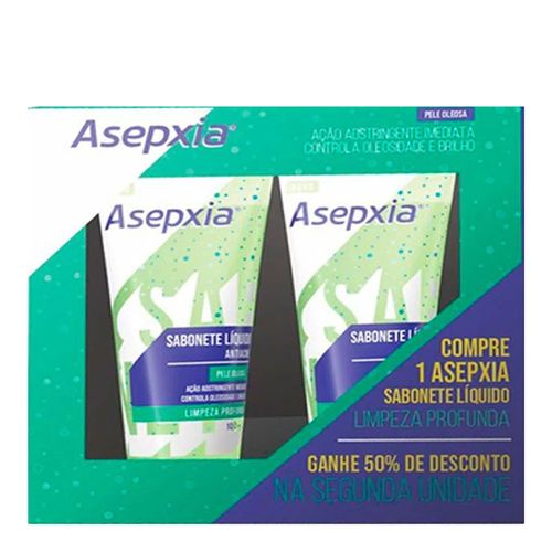 Kit Sabonete Líquido Asepxia Limpeza Profunda 100ml 2 Unidades Kit Sabonete Líquido Asepxia Limpeza Profunda 100ml 2 Unidades