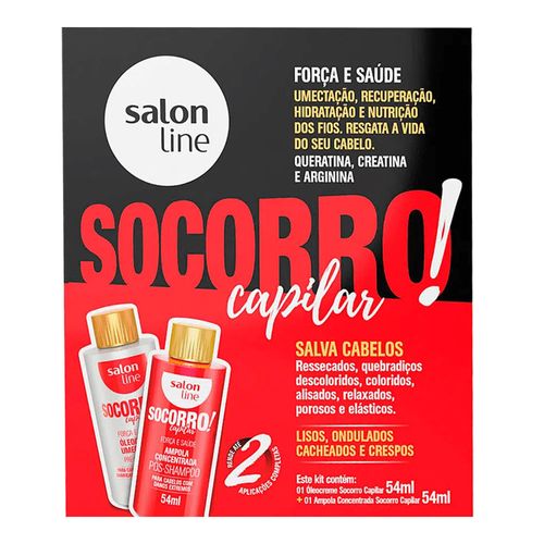Kit Socorro Capilar Salon Line Óleocreme 54ml + Ampola 54ml Kit Socorro Capilar Salon Line Óleocreme 54ml + Ampola 54ml