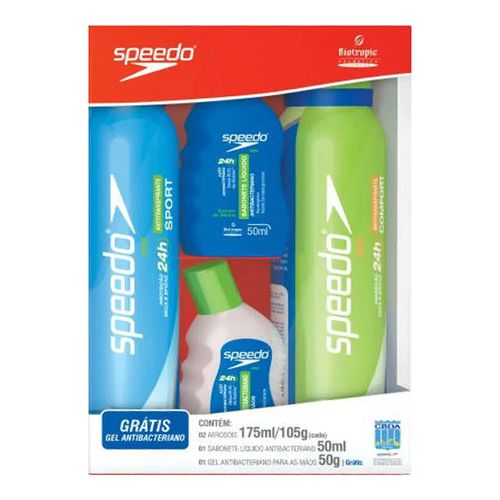 Kit Speedo Men 2 Desodorantes + Sabonete Líquido Kit Speedo Men 2 Desodorantes + Sabonete Líquido