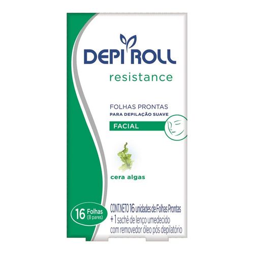 Lenços para Depilação Facial Depi Roll Algas 16 Unidades Lenços para Depilação Facial Depi Roll Algas 16 Unidades