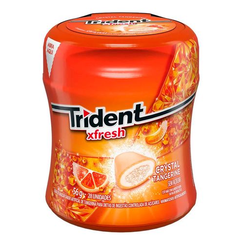 Chiclete Trident Garrafa Crystal Tangerina 56g Chiclete Trident Garrafa Crystal Tangerina 56g