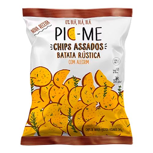 CHIPS ASSADO BATATA RÚSTICA COM ALECRIM - PIC-ME - 34G CHIPS ASSADO BATATA RÚSTICA COM ALECRIM - PIC-ME - 34G
