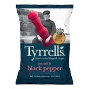 Chips Batata Black Pepper Sal Marinho Com Pimenta-Do-Reino - Tyrrells - 150g