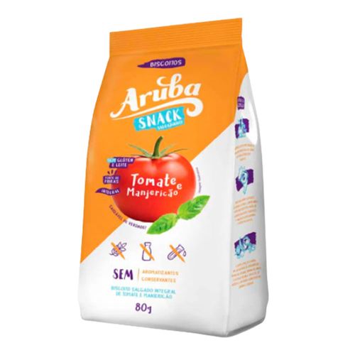 Snack de Tomate e Manjericão sem Glúten - Aruba - 80g Snack de Tomate e Manjericão sem Glúten - Aruba - 80g