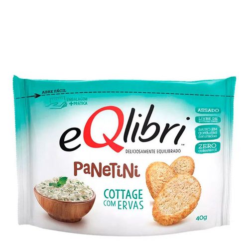 Snack Salgado Eqlibri Panetini Cottage Com Ervas 40gr