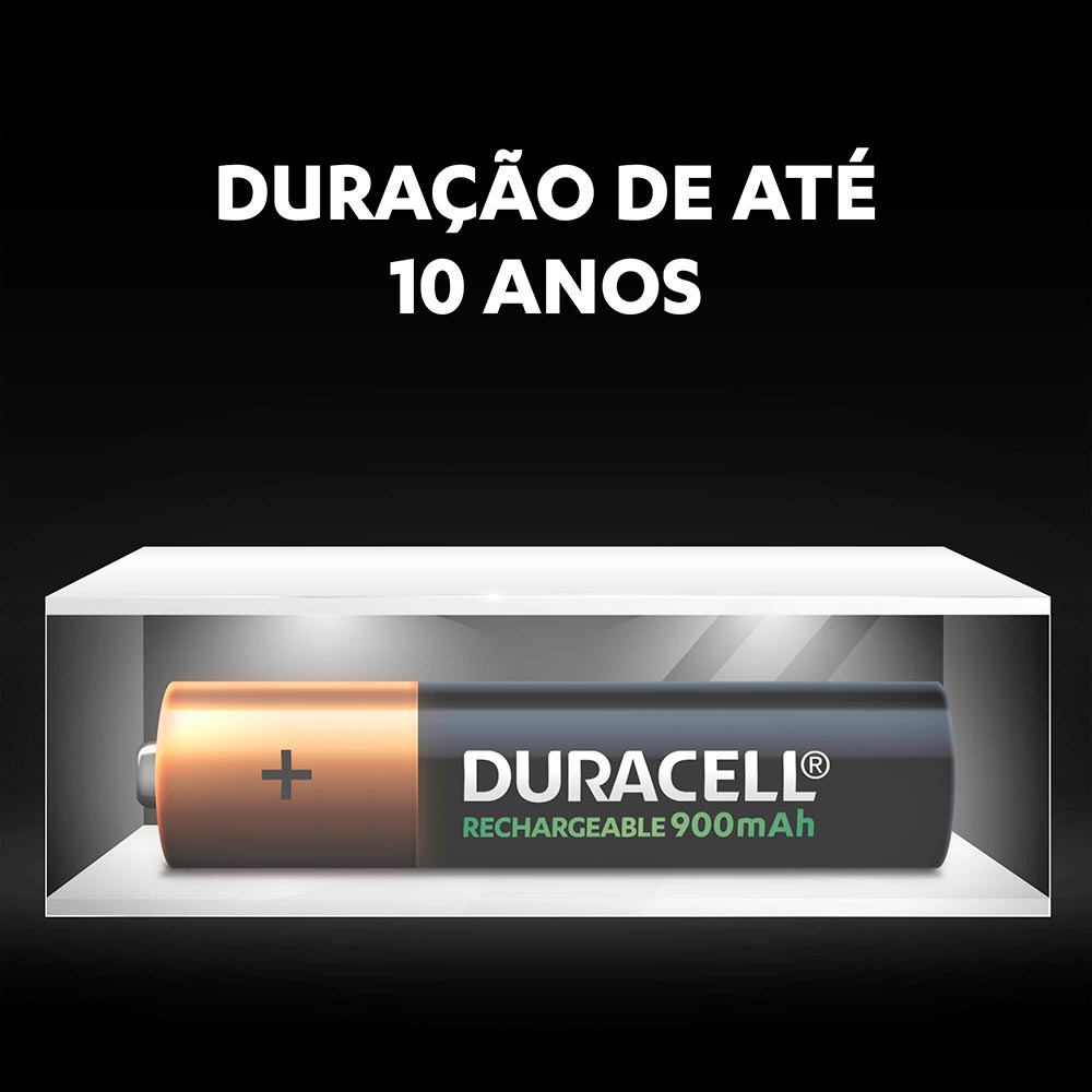 Pilha Duracell recarregável AAA 2 Unidades - Drogarias Pacheco