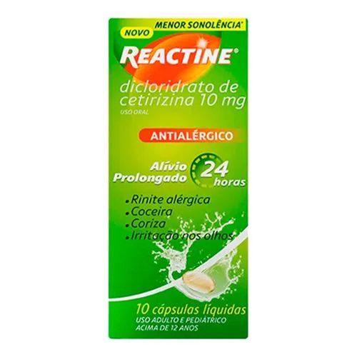 Reactine 10mg 10 Cápsulas Reactine 10mg 10 Cápsulas