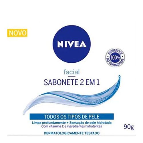 Sabonete Nivea Limpeza Facial 2 em 1 90g Sabonete Nivea Limpeza Facial 2 em 1 90g