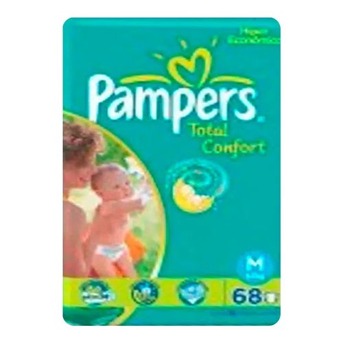 Fralda Descartável Pampers Total Confort Hiper M 68 Unidades Fralda Descartável Pampers Total Confort Hiper M 68 Unidades