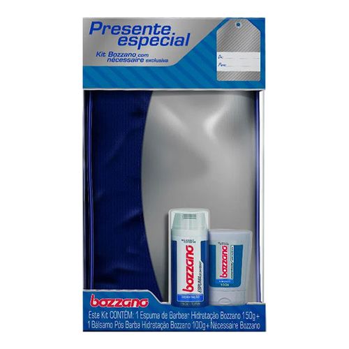 Kit Bozzano Espuma de Barbear + Loção Pós Barba + Porta Cerda Kit Bozzano Espuma de Barbear + Loção Pós Barba + Porta Cerda