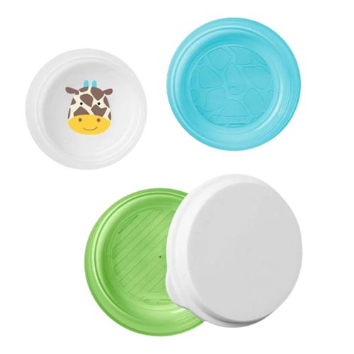 Kit de Tigelas Com Tampa Zoo Girafa Skip Hop Kit de Tigelas Com Tampa Zoo Girafa Skip Hop