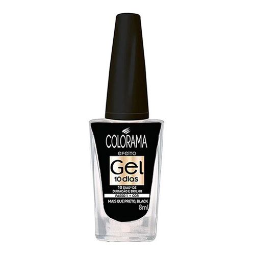 Esmalte Colorama Efeito Gel Mais Que Preto, Black 8ml