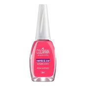 Esmalte Colorama Glam Verniz e Cor Rosa Chiclete 8ml
