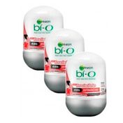 Desodorante Bí-O Roll On Invisible Black White Masculino 50ml 3 Unidades