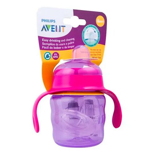 Copo De Transição Phillips Avent Rosa 200ml Copo De Transição Phillips Avent Rosa 200ml