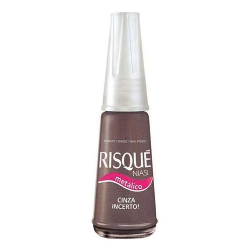 Esmalte Risqué Metálico Cinza Incerto 8ml