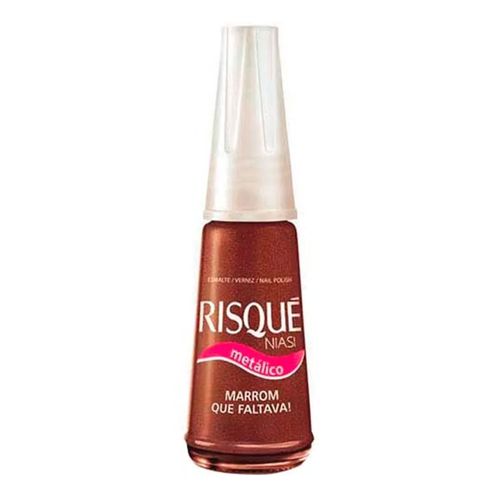 Esmalte Risqué Metálico Marrom que Faltava 8ml Esmalte Risqué Metálico Marrom que Faltava 8ml