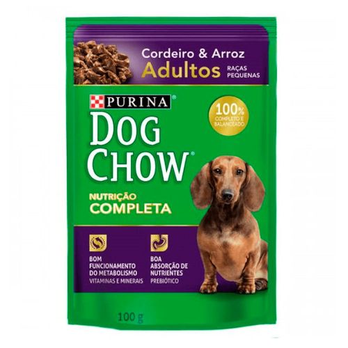 Dog Chow Sachê Adulto Raças Pequenas Coredeiro e Arroz 100g Dog Chow Sachê Adulto Raças Pequenas Coredeiro e Arroz 100g