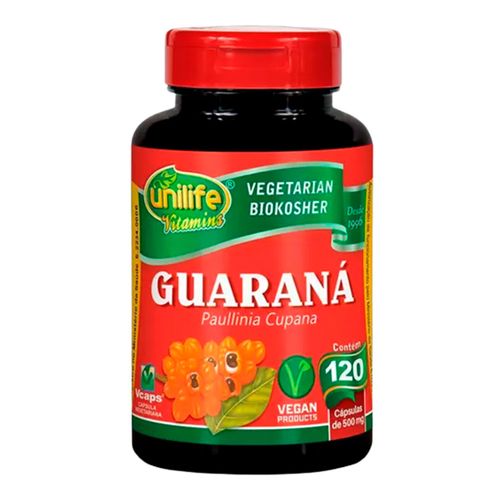 Energético Guaraná - Unilife - 120 Cápsulas de 500mg