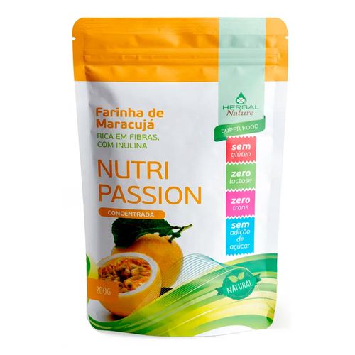Farinha de Casca de Maracujá + Inulina Nutri Passion - Herbal Nature - 200g Farinha de Casca de Maracujá + Inulina Nutri Passion - Herbal Nature - 200g