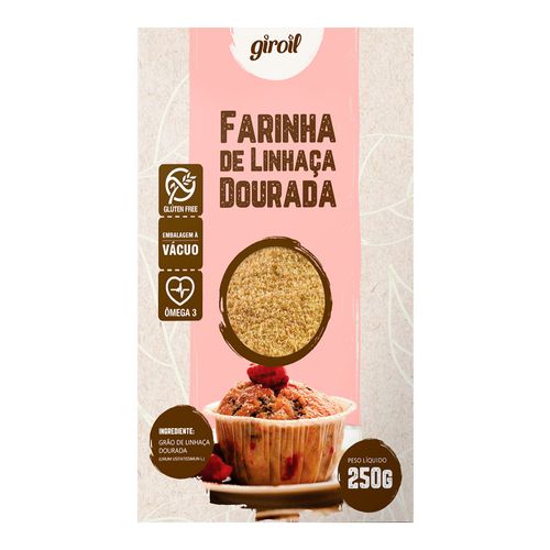 Farinha de Linhaça Dourada Integral Estabilizada - Giroil - 250g Farinha de Linhaça Dourada Integral Estabilizada - Giroil - 250g