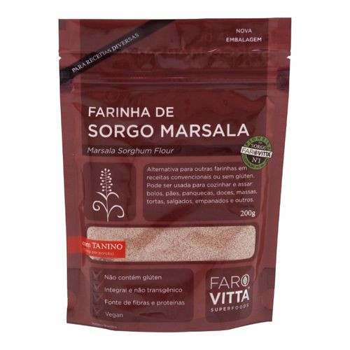 Farinha de Sorgo Marsala - Farovitta - 200g Farinha de Sorgo Marsala - Farovitta - 200g