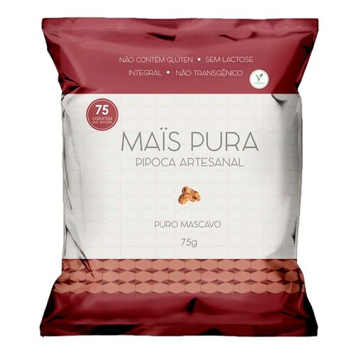 Pipoca Artesanal Mais Pura Puro Mascavo 75g Pipoca Artesanal Mais Pura Puro Mascavo 75g