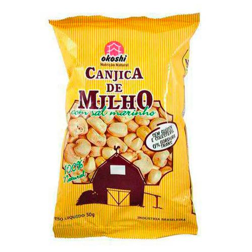 Pipoca Okoshi Canjica De Milho Com Sal Marinho 50g