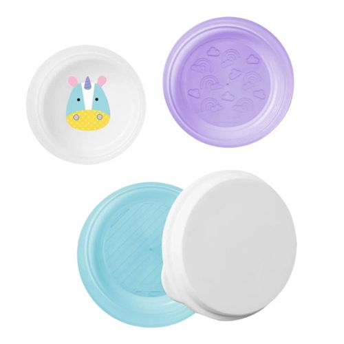 Kit de Tigelas Com Tampa Zoo Unicórnio Skip Hop Kit de Tigelas Com Tampa Zoo Unicórnio Skip Hop