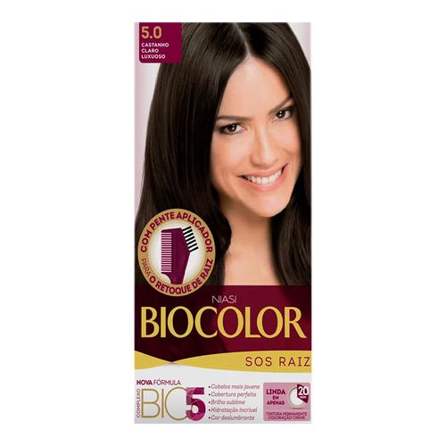 Kit Biocolor Tintura S.O.S Castanho Claro 5.0 Kit Biocolor Tintura S.O.S Castanho Claro 5.0