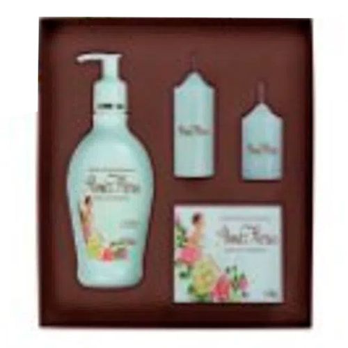 Kit Alma de Flores Sabonete Líquido 275ml + Sabonete 130g 2 Velas Champangne Kit Alma de Flores Sabonete Líquido 275ml + Sabonete 130g 2 Velas Champangne