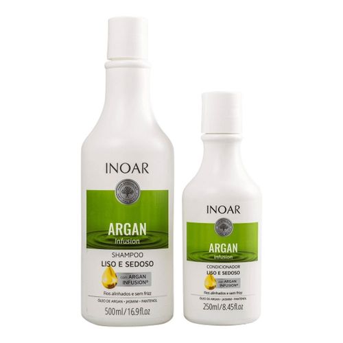 Kit Shampoo Inoar Infuson Liso e Sedoso 500ml + Condicionador 250ml Kit Shampoo Inoar Infuson Liso e Sedoso 500ml + Condicionador 250ml