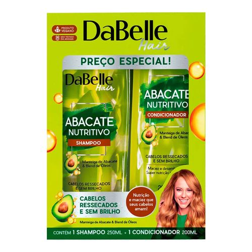 Kit Shampoo Dabelle Abacate Nutritivo 250ml + Condicionador 200ml Kit Shampoo Dabelle Abacate Nutritivo 250ml + Condicionador 200ml