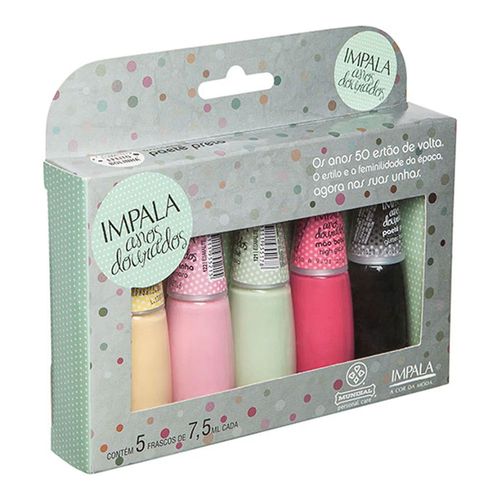 Kit Esmalte Impala Anos Dourados C/ 5 Unidades Kit Esmalte Impala Anos Dourados C/ 5 Unidades