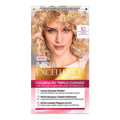 Tintura Permanente Imédia Excellence De L’oréal Paris 10.0 Louro Clarissímo Tintura Permanente Imédia Excellence De L’oréal Paris 10.0 Louro Clarissímo