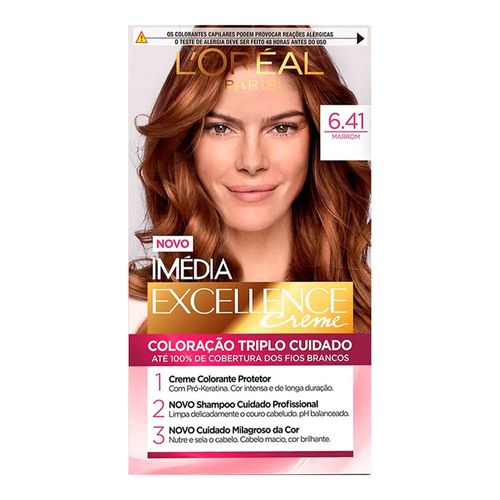 Tintura Permanente Imédia Excellence De L’oréal Paris 6.41 Marrom Tintura Permanente Imédia Excellence De L’oréal Paris 6.41 Marrom