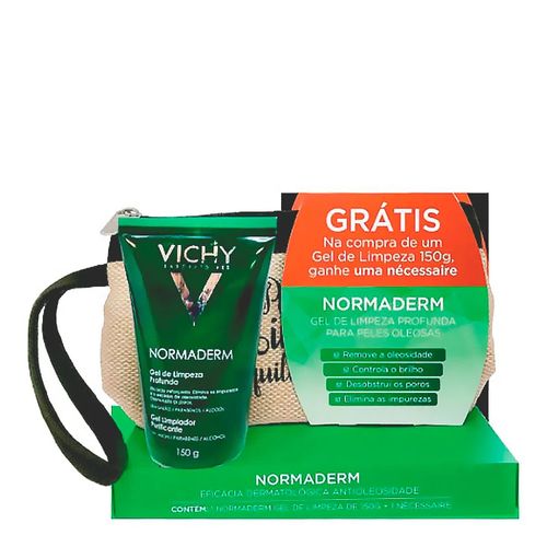 Kit Gel de Limpeza Vichy Normaderm 150g + Necessaire Kit Gel de Limpeza Vichy Normaderm 150g + Necessaire
