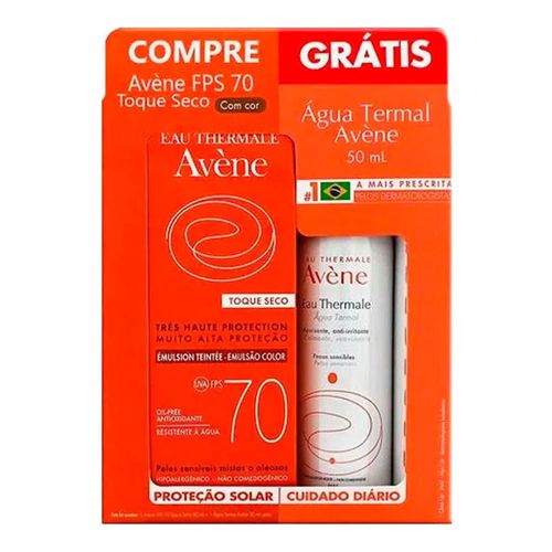 Kit Avene Emulsão Color Fps70 40g + Água Termal 50ml Kit Avene Emulsão Color Fps70 40g + Água Termal 50ml