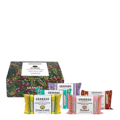 Kit Granado Sabonete em barra Glicerinado Terrapeutics 90g 5 Unidades Kit Granado Sabonete em barra Glicerinado Terrapeutics 90g 5 Unidades