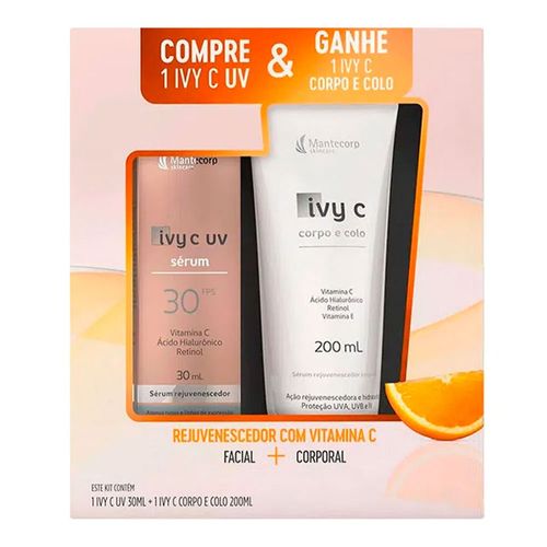 Kit Ivy C Sérum Rejuvenescedor Facial 30ml + Sérum Rejuvenescedor Corporal 200ml Kit Ivy C Sérum Rejuvenescedor Facial 30ml + Sérum Rejuvenescedor Corporal 200ml