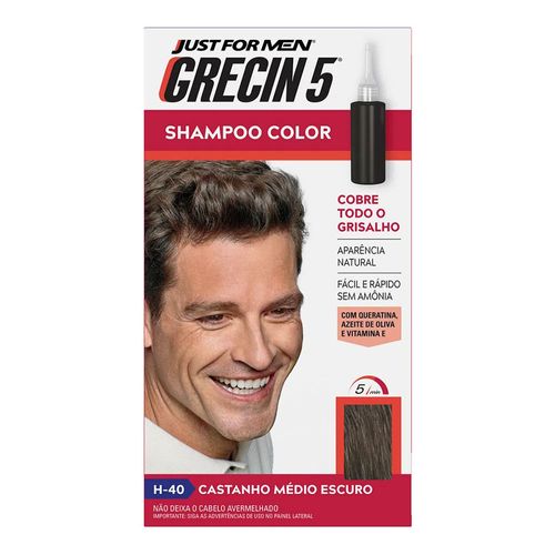 Tintura Grecin 5 Shampoo Color Castanho Médio Escuro Tintura Grecin 5 Shampoo Color Castanho Médio Escuro