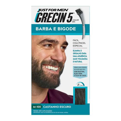 Tintura Grecin 5 Barba e Bigode Castanho Escuro Tintura Grecin 5 Barba e Bigode Castanho Escuro