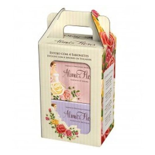 Estojo Sabonete Alma de Flores Sortidos 130g - c/4 Unidades Estojo Sabonete Alma de Flores Sortidos 130g - c/4 Unidades