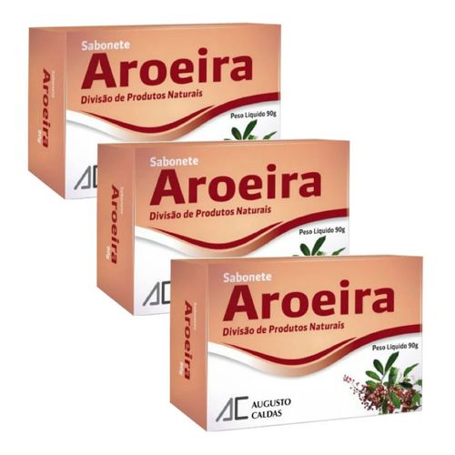 Kit Augusto Caldas Sabonete Aroeira 80g 3 Unidades Kit Augusto Caldas Sabonete Aroeira 80g 3 Unidades