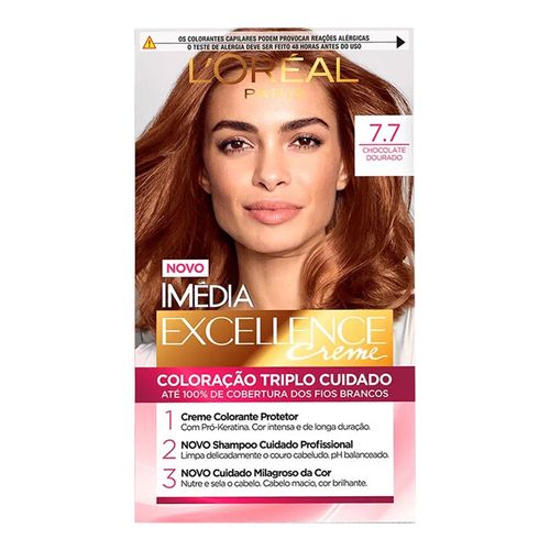 Tintura Permanente Imédia Excellence De L’oréal Paris 7.7 Chocolate Dourado Tintura Permanente Imédia Excellence De L’oréal Paris 7.7 Chocolate Dourado